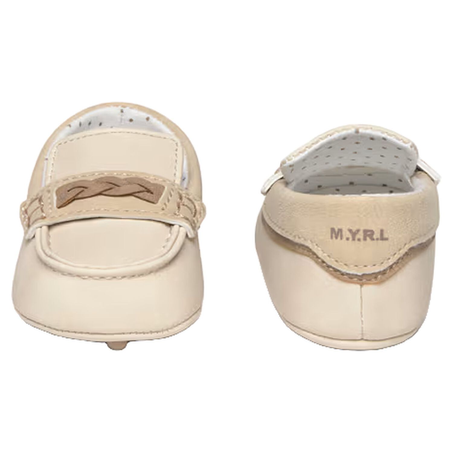 Baby Boys Ivory Leather Pre Walker Moccasins, 1, hi-res