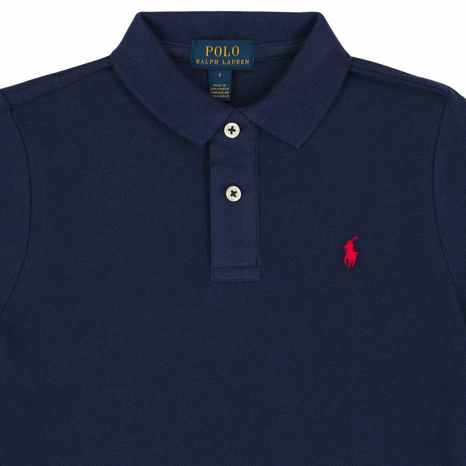 Boys Navy Slim Fit Logo Polo Shirt, 1, hi-res