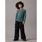 Boys Black Logo Trousers, 1, hi-res