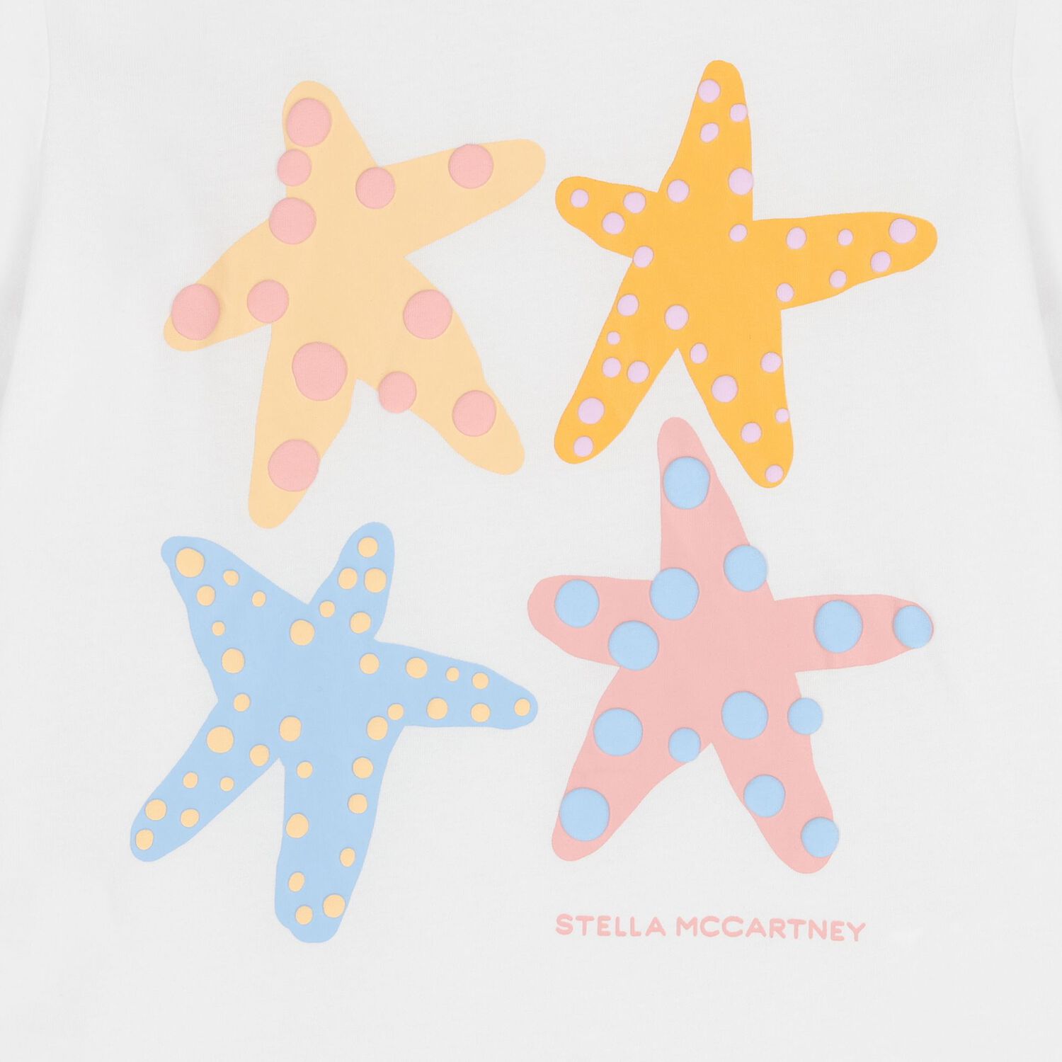 Girls White Starfish T-Shirt, 1, hi-res