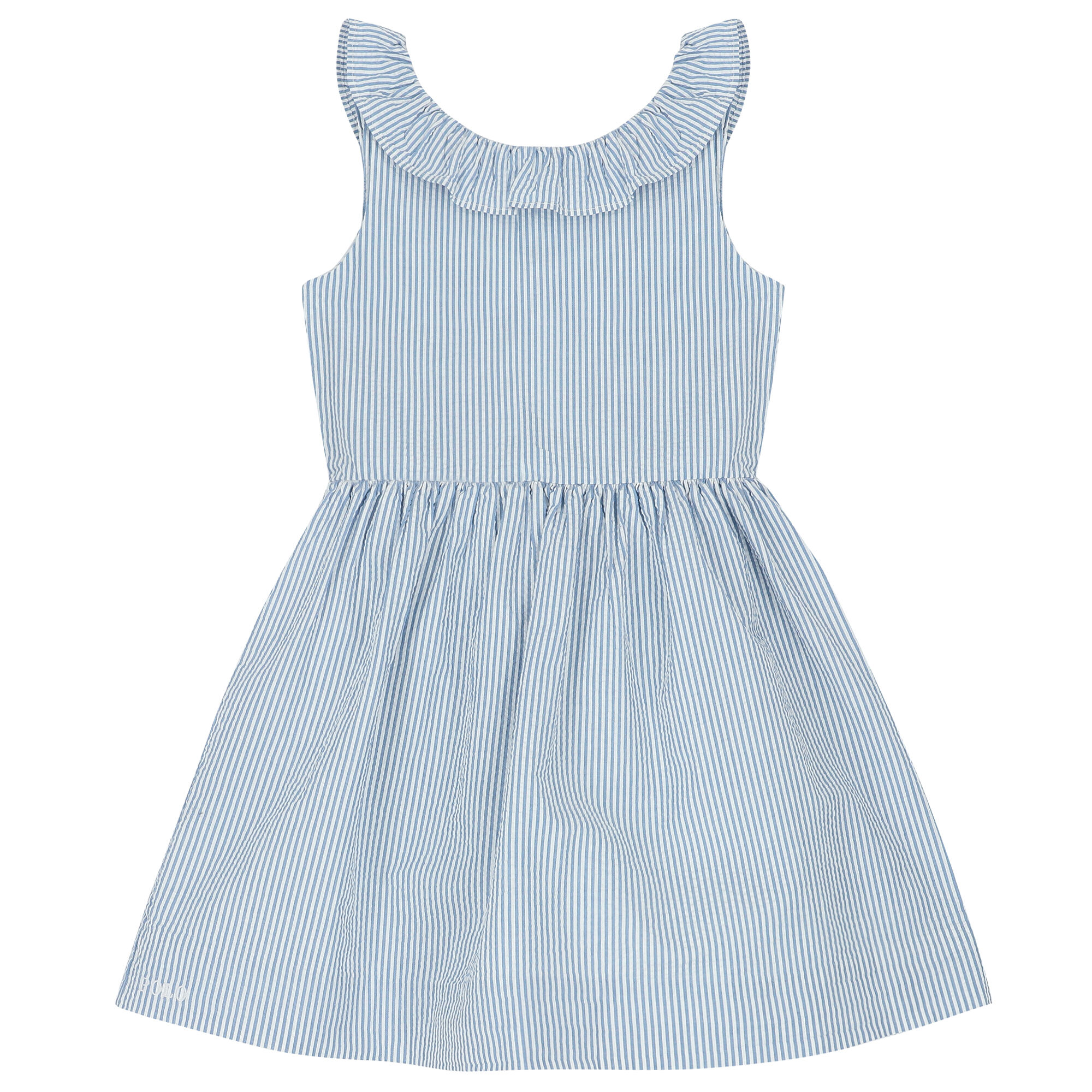 Ralph lauren blue and white striped dress hotsell