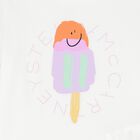 Younger Girls White Logo Ice Lolly T-Shirt, 1, hi-res