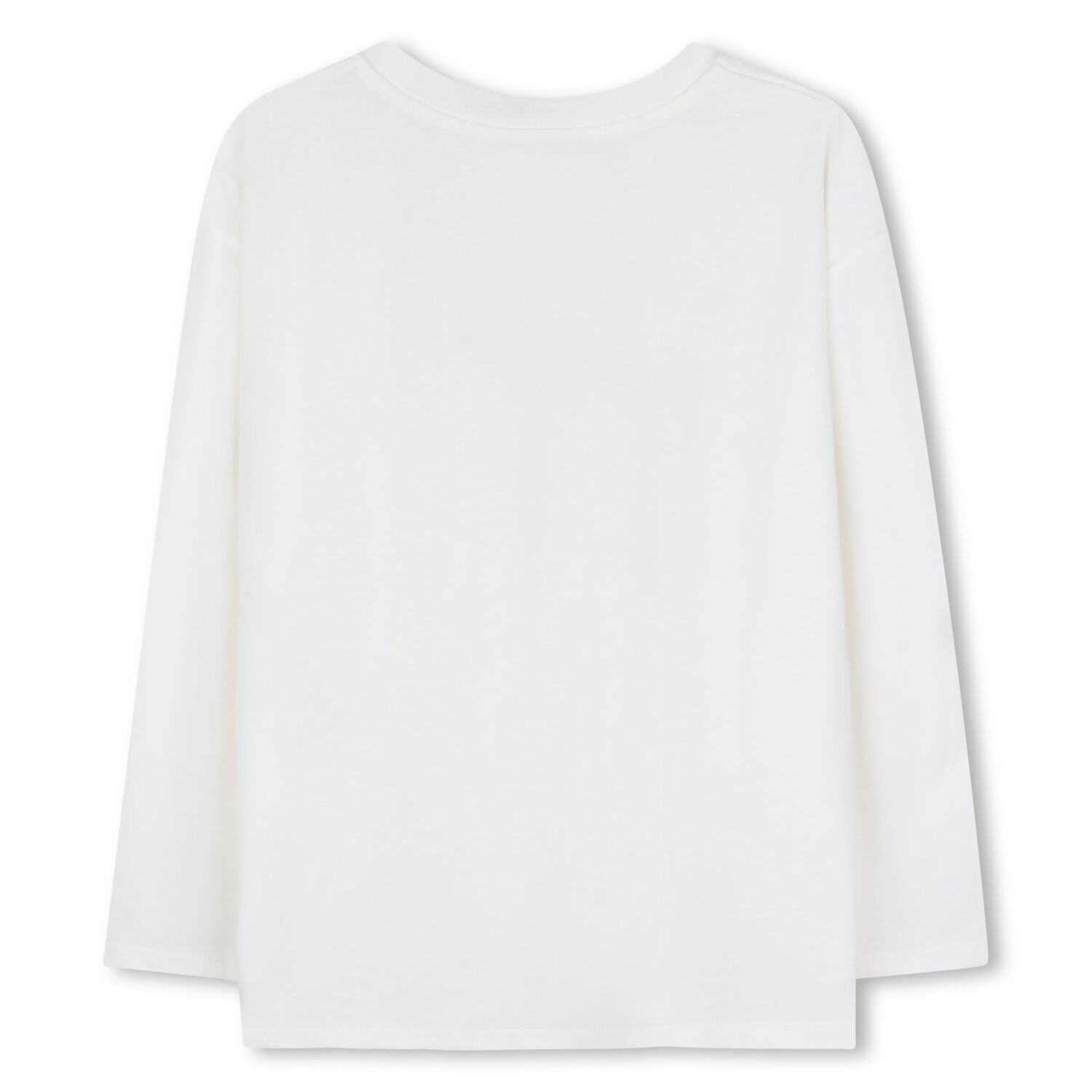 Girls Ivory Logo Long Sleeve Top, 1, hi-res