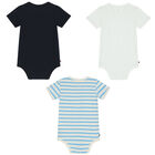 Baby Boys Multi-Colored Logo Bodysuits, 2, hi-res