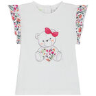 Baby Girls White & Pink Skirt Set, 1, hi-res