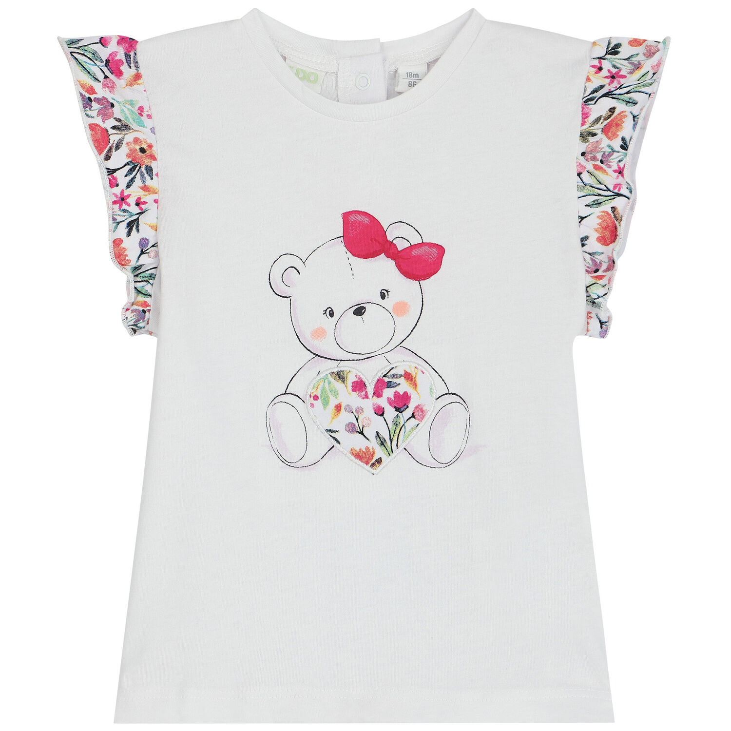 Baby Girls White & Pink Skirt Set, 1, hi-res image number null