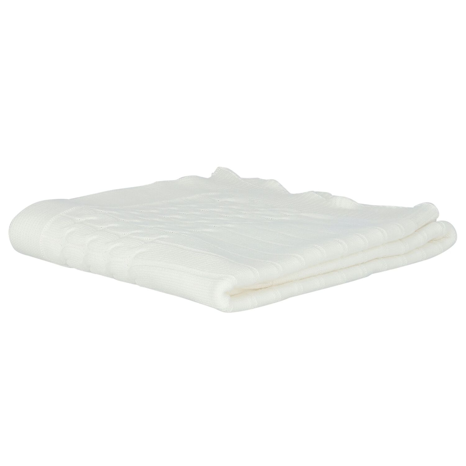 White Knit Baby Blanket, 3, hi-res image number null