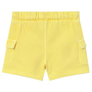 Younger Boys Yellow Logo Shorts