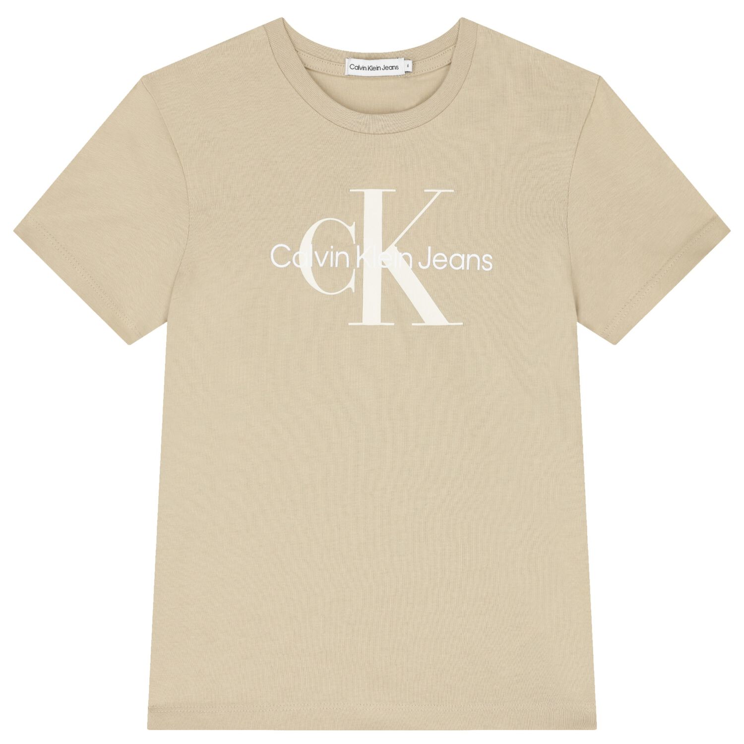 Boys Beige Logo T-Shirt, 1, hi-res