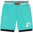 Boys Green Logo Shorts, 4, hi-res