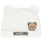 White Teddy Bear Logo Babygrow Gift Set, 1, hi-res