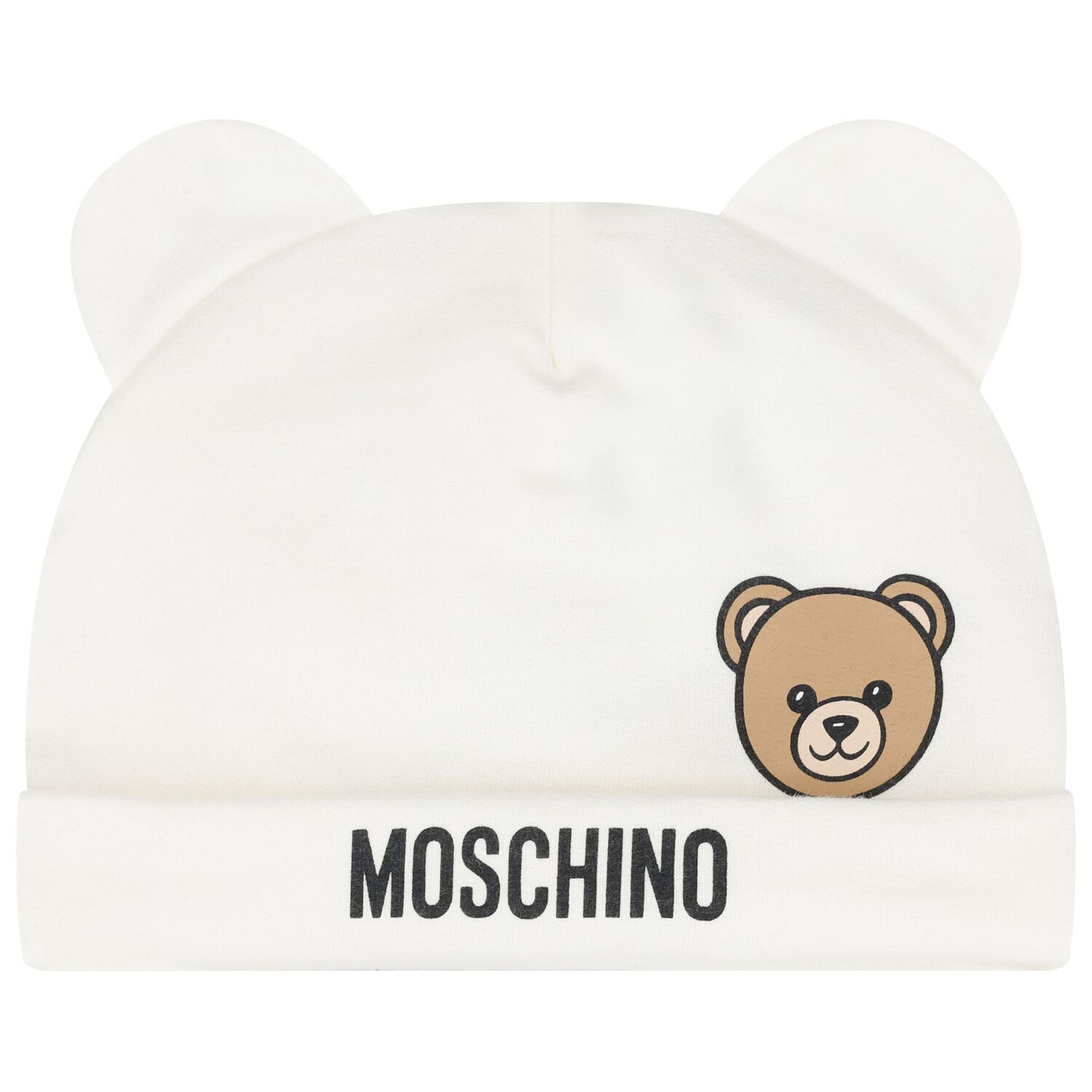 White Teddy Bear Logo Babygrow Gift Set, 1, hi-res