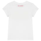 Girls White Logo T-Shirt, 2, hi-res