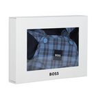 Baby Boys Blue & Navy Blue Dungaree Gift Set, 1, hi-res