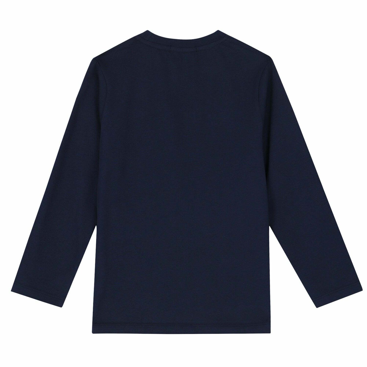 Boys Navy Blue Logo Top, 2, hi-res