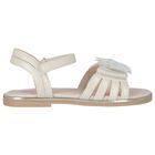 Girls Ivory Embellished Bow Sandals, 2, hi-res