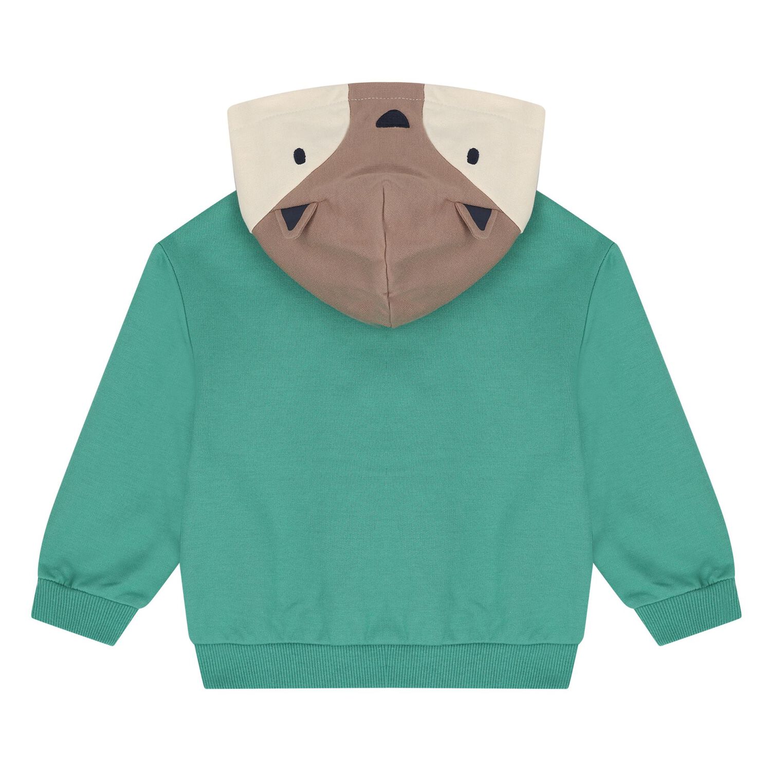 Younger Boys White, Green & Navy Blue Fox Tracksuit ( 3 Piece ), 1, hi-res