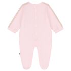 Baby Girls Pink & Gold Logo Babygrow Hat & Bib Gift Set, 1, hi-res