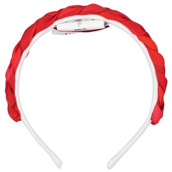 Girls Red Plaited Headband