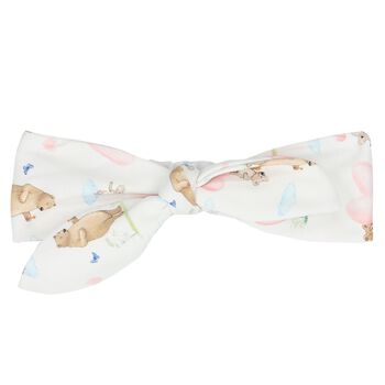 Baby Girls White Hearts Headband