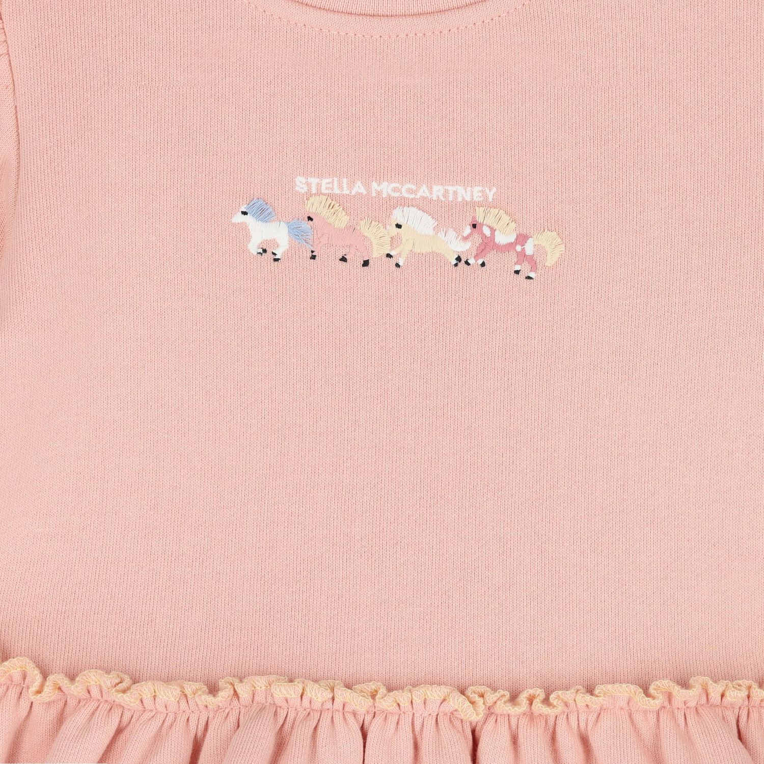 Younger Girls Pink Horse Logo Dress, 1, hi-res