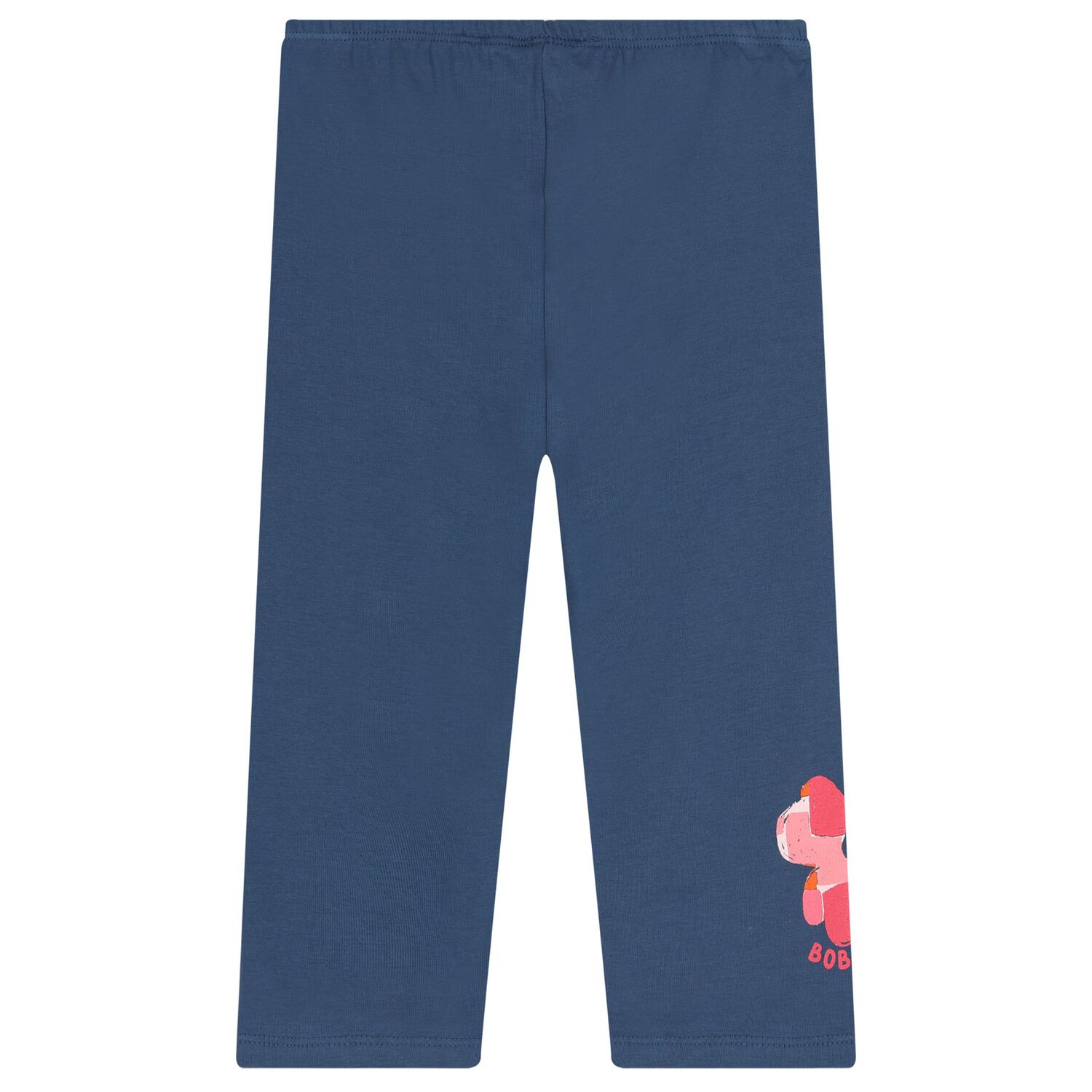 Girls Blue Flower Leggings, 1, hi-res