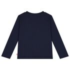 Girls Navy Blue Unicorn Long Sleeve Top, 1, hi-res