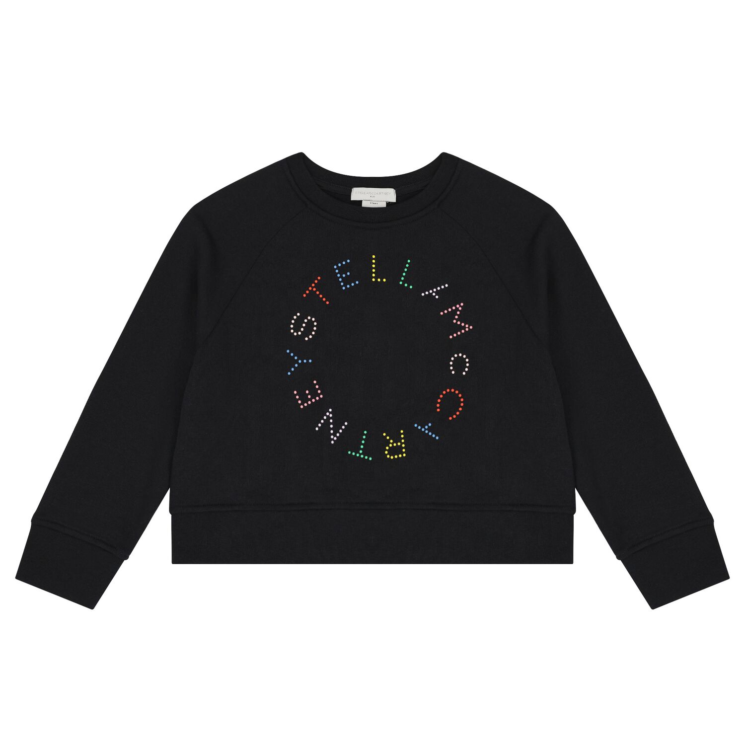 Girls Black Logo Sweatshirt, 1, hi-res