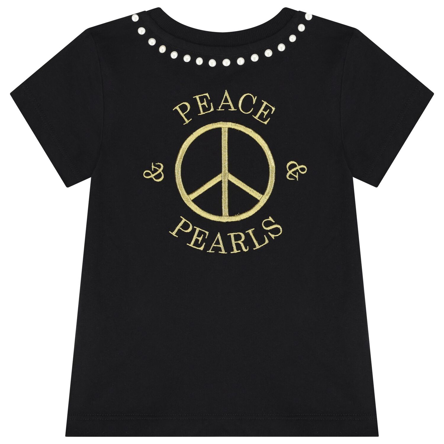 Girls Black Logo T-Shirt, 2, hi-res image number null