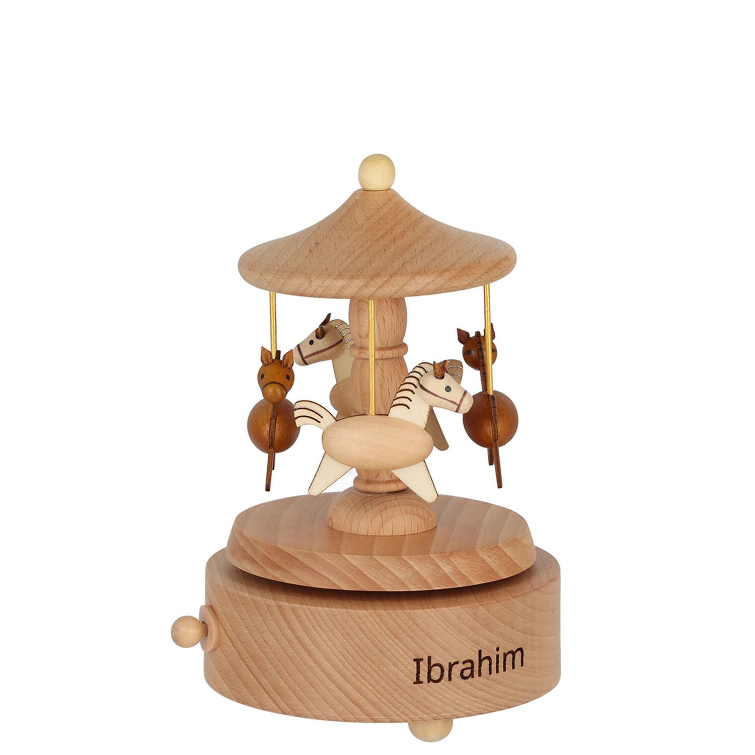 Boys Blue Musical Carousel Personalised Baby Gift Set, 2, hi-res