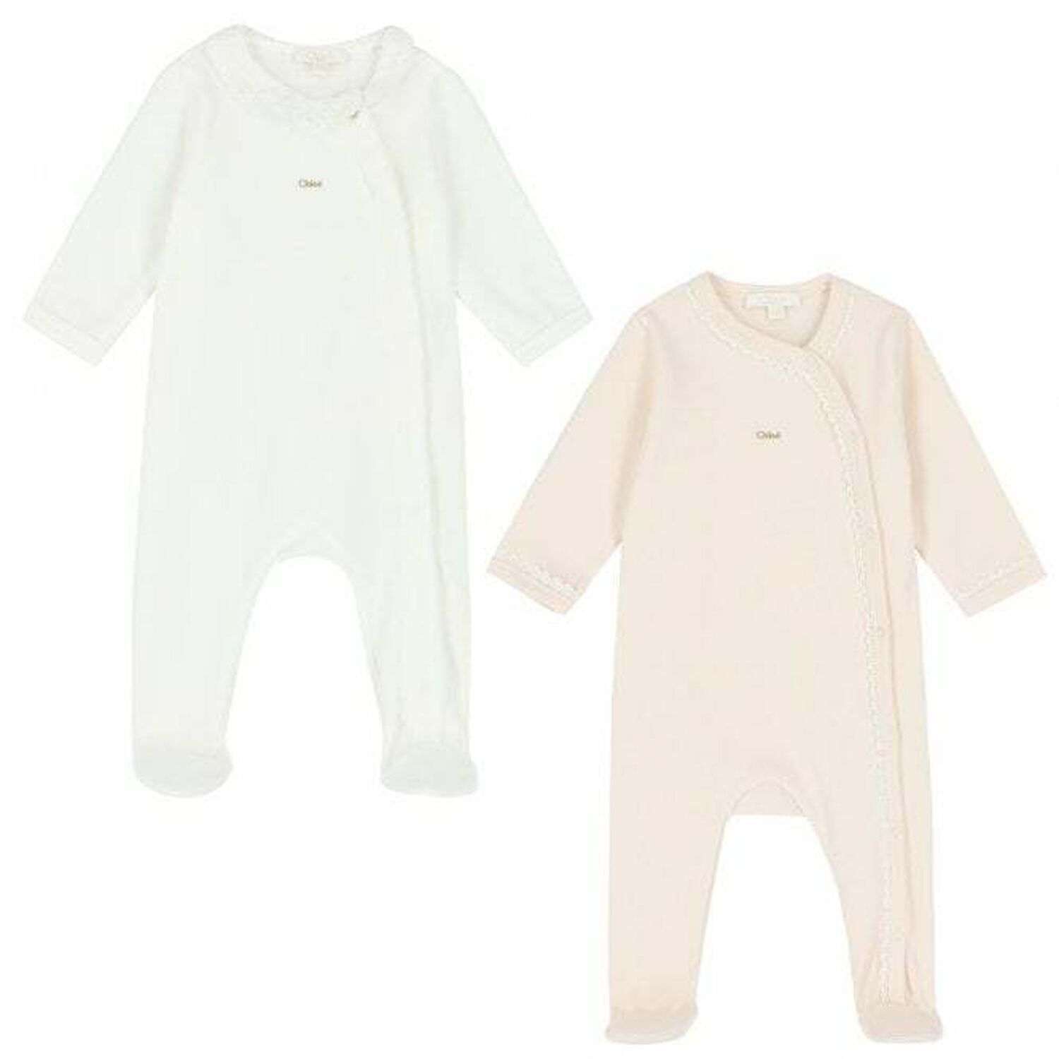 White & Pink Babygrow Gift Set (2 Piece), 1, hi-res