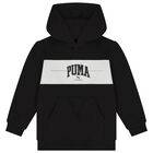Boys Black & White Logo Hooded Top, 1, hi-res
