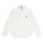 Boys White Logo Shirt, 1, hi-res
