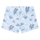 Baby Boys Ivory & Blue Logo Shorts Set, 1, hi-res