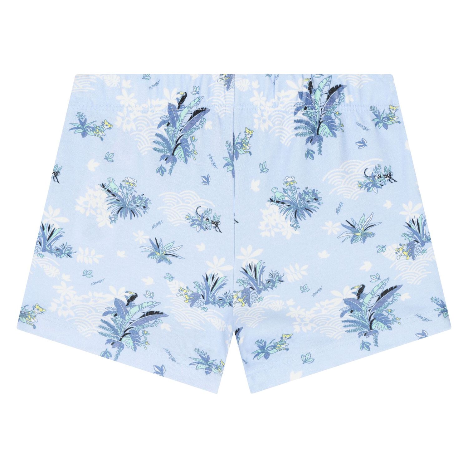 Baby Boys Ivory & Blue Logo Shorts Set, 1, hi-res