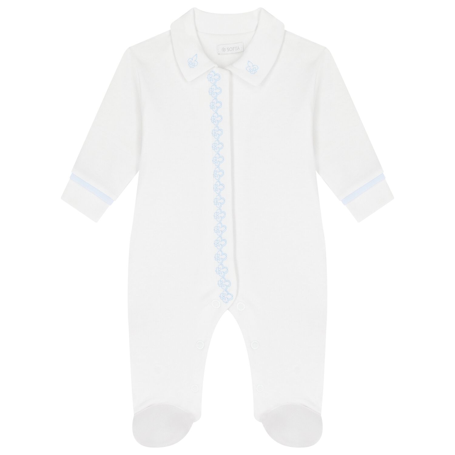 Baby Boys Ivory Babygrow, 1, hi-res