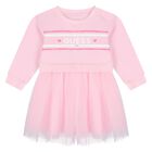 Baby Girls Pink Logo Tulle Dress Set, 1, hi-res