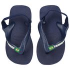 Navy Logo Flip Flops, 2, hi-res