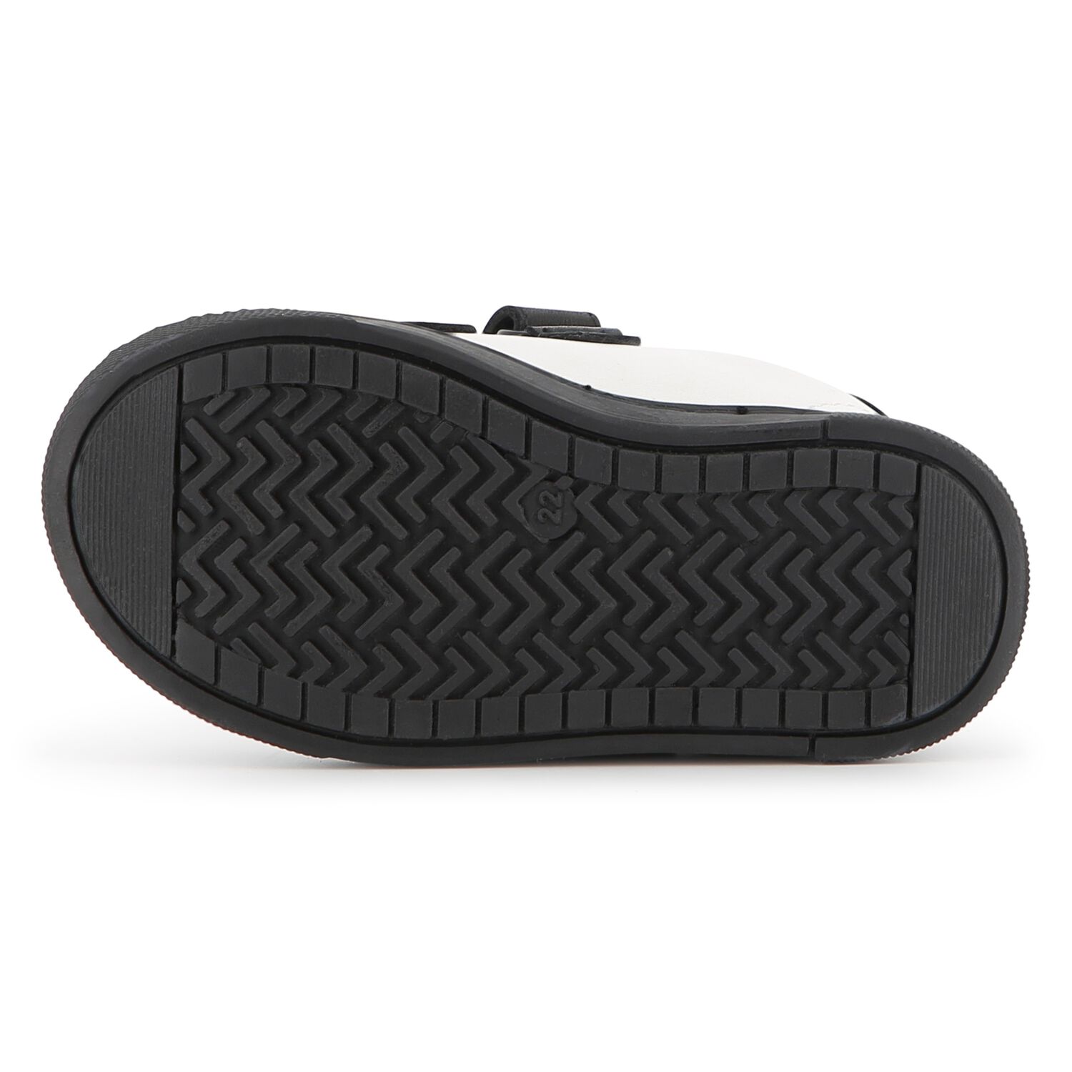 Boys White & Black Ikonik Karl Trainers, 1, hi-res