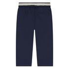 Younger Boys Navy Blue Trousers, 2, hi-res