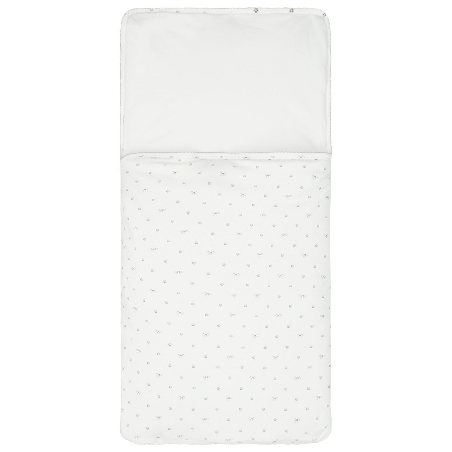 White Silver Bow Baby Nest, 1, hi-res