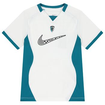 Boys White & Blue Logo T-Shirt