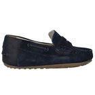 Younger Boys Blue Mocassins, 2, hi-res