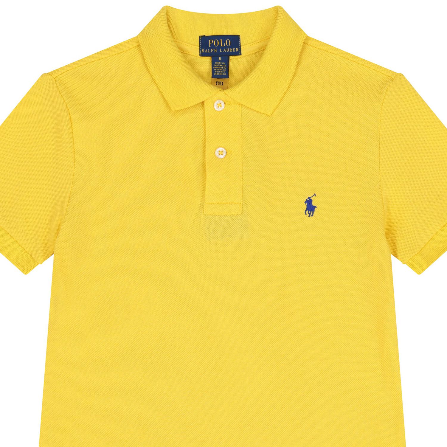 Boys Yellow Logo Polo Shirt, 1, hi-res