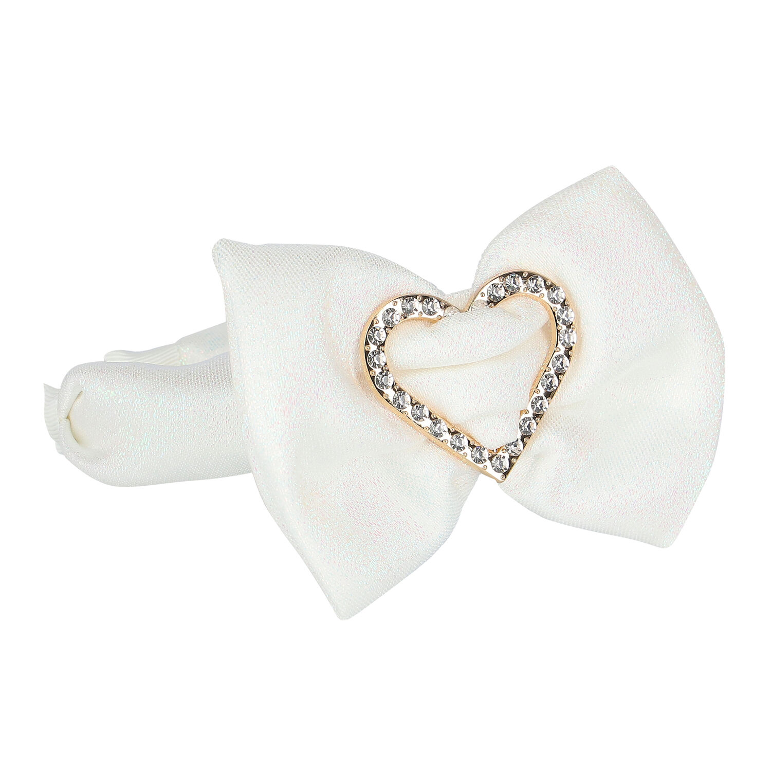 Girls White Glitter Headband, 3, hi-res image number null