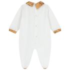 White & Beige Geo Map Babygrow Gift Set , 2, hi-res