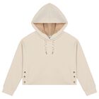 Girls Beige Hooded Tracksuit, 1, hi-res