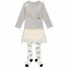 Girls Silver & White Two-Piece Dress, 1, hi-res