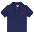 Baby Boys Navy Blue & Red Logo Shorts Set, 1, hi-res