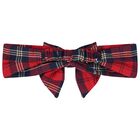 Baby Girls Red Bow Tartan Headband, 1, hi-res